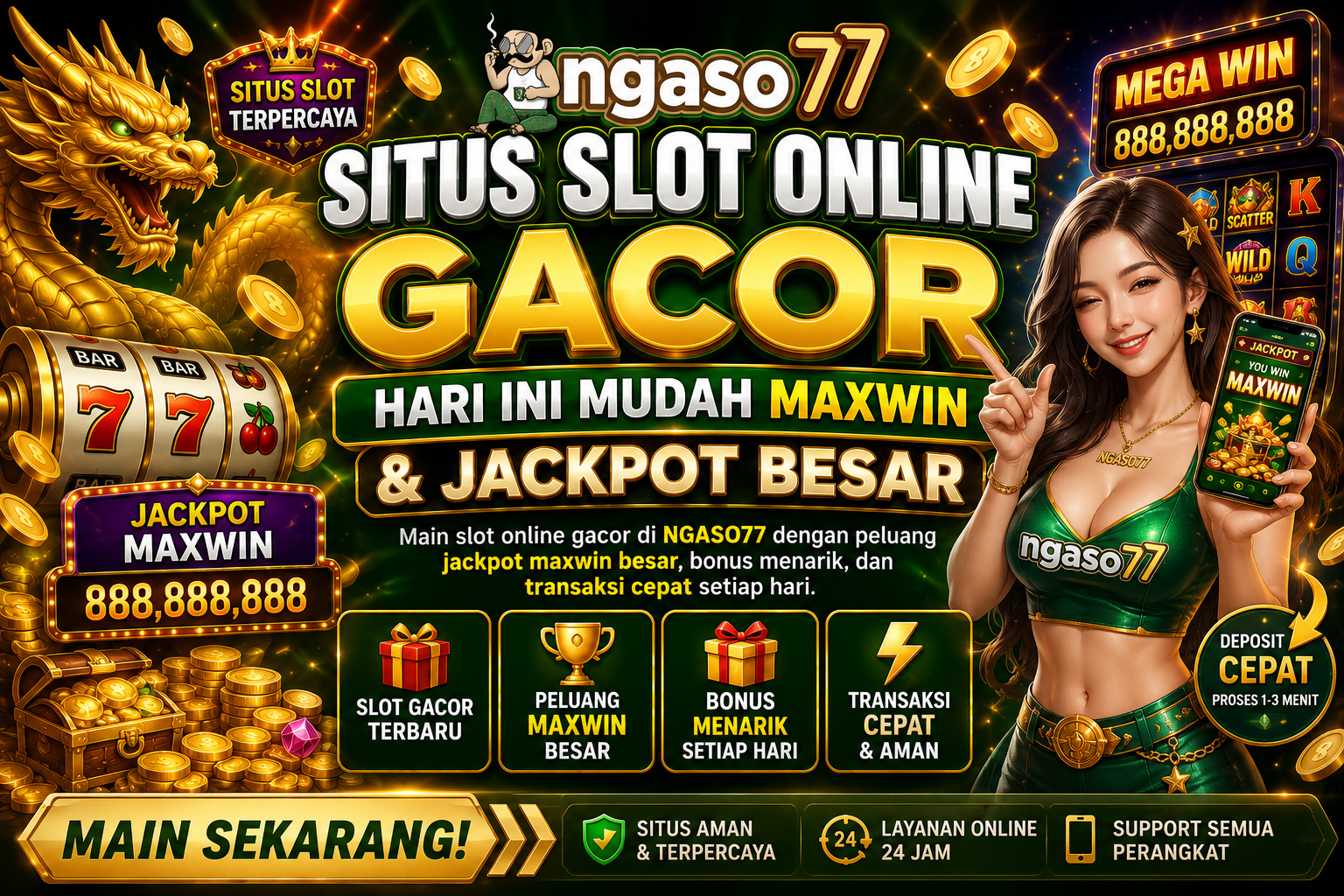 NGASO77 | Situs Slot Online Gacor Hari Ini Mudah Maxwin & Jackpot Besar